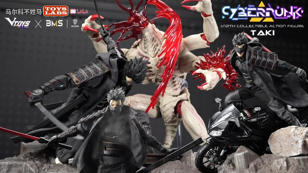 赛博朋克武士：泷VTOYS X BMS X CF 1/12 Cyberpunk Samurai Taki - YouTube