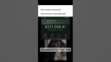 POV: You sleep in while your bot scored 10X Gems on Solana Block chain