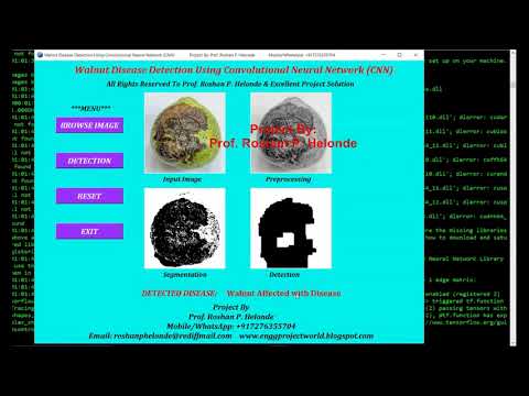 Python Code for Walnut Disease Detection Using CNN (Convolutional Neural Network) with Source Code