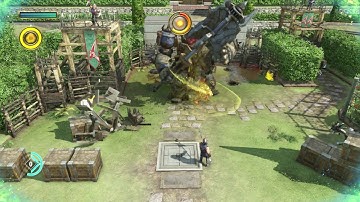 Knack 2 - Chapter 9-1 Former Friends: Crystal Sword Monks & Robots Courtyard Battle Gameplay PS4 Pro