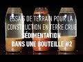 Essais de terrain pour la construction en terre crue  sdimentation dans une bouteille 2