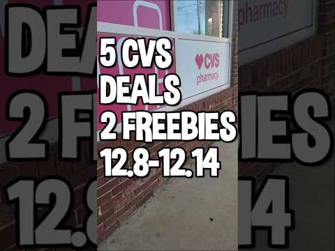 5 EASY CVS DEALS:TWO FREEBIES 12.8-12.14 🛒🛍