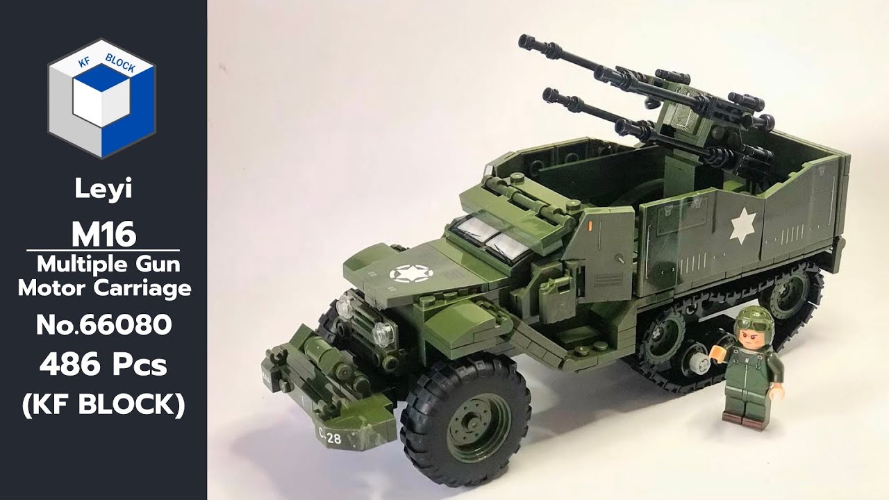 Leyi  M16 Multiple Gun Motor Carriage 66080   . 486 Pcs  ( Speed build )