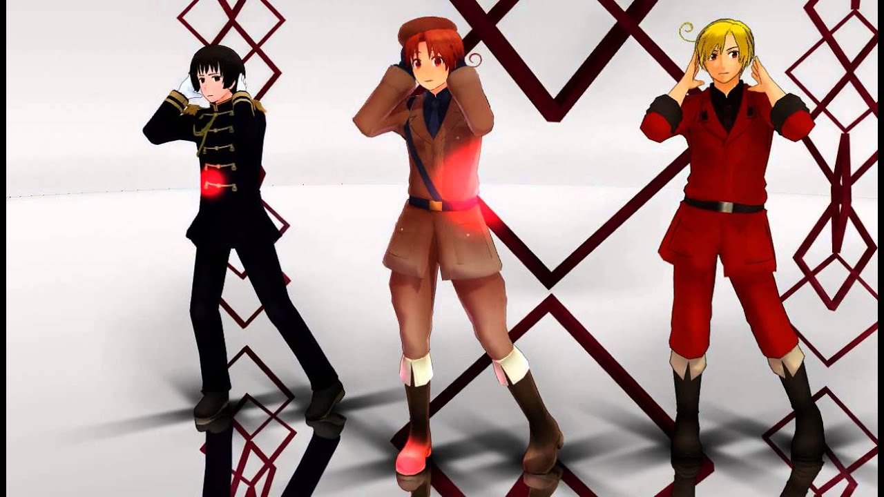 [MMD] (APH) 2pItaly ,2pJapan and 2pRomano , Lamb