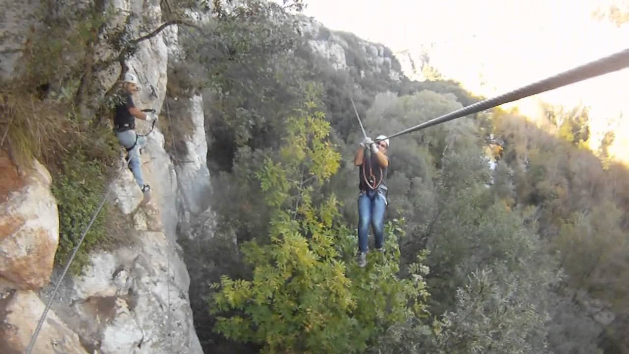 accrobranche canyon forest villeneuve loubet - YouTube