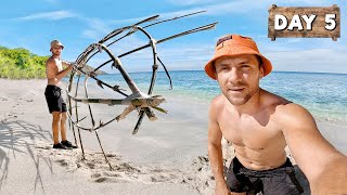 Can Bamboo and Plastic Make a Boat? | Primitive Build. Solo Surviving on a Tropical Island [Day 5]