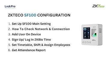 HOW TO SETTING ZKTECO SF100 ACCESS CONTROL 2024 ?