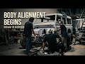 Defender 110 Body Alignment & Panel Fitting | Epoxy Primer, Sanding & Restoration Progress