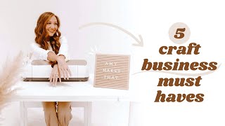 5 CRICUT BUSINESS ESSENTIALS - What You REALLY Need to Start a Craft Business With Your Cricut by Amy Makes That 4,102 views 6 months ago 8 minutes, 40 seconds