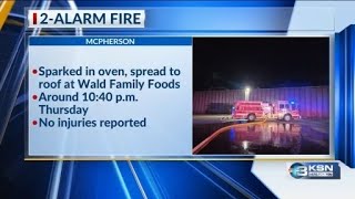 Fire ignites in Kansas food plant's oven