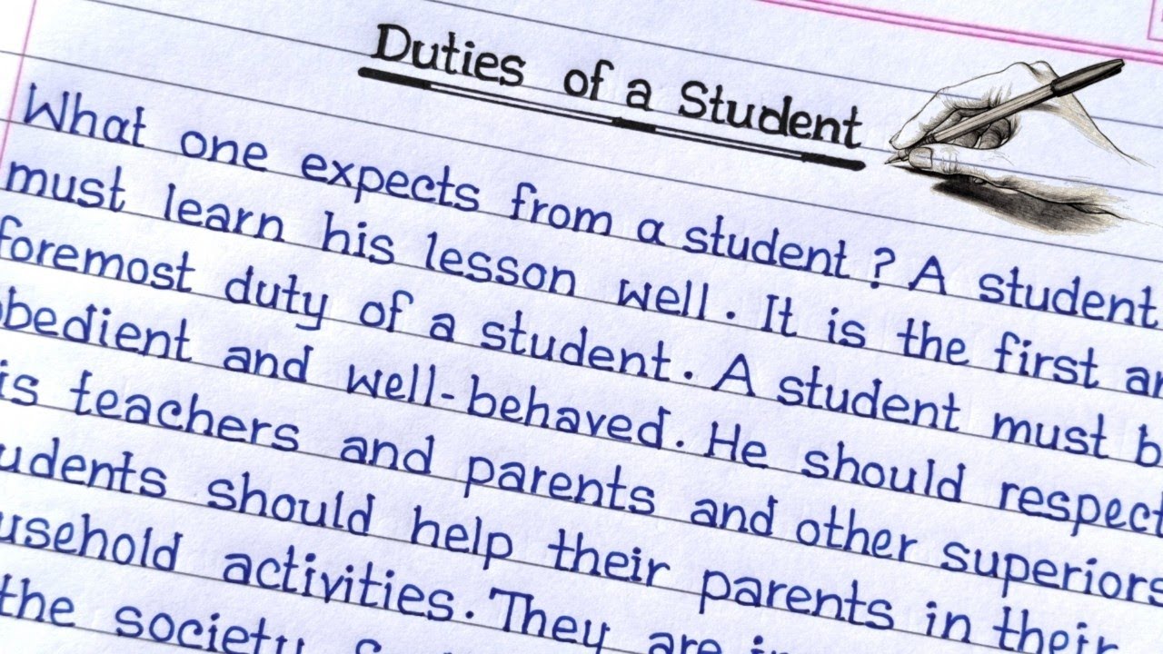 essay on duties of student