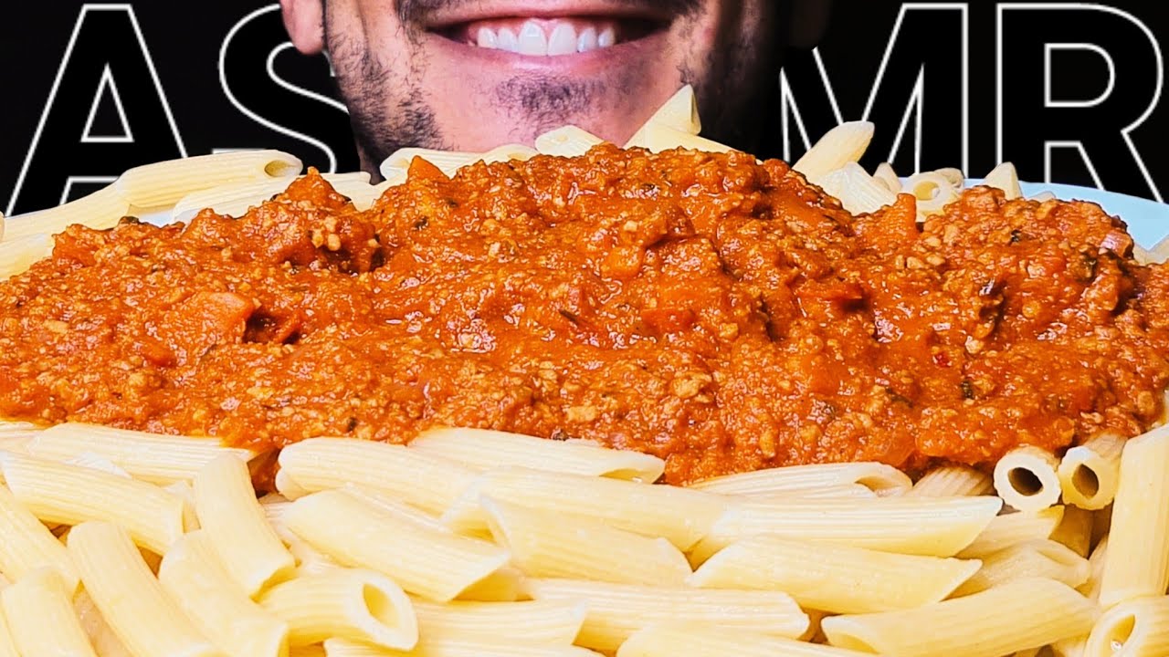 ASMR PENNE BOLOGNESE PASTA (EATING SOUNDS) NO TALKING MUKBANG