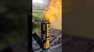 Smoke Bombs and how they move - Orange Ring Pull Single Vent - 90 seconds