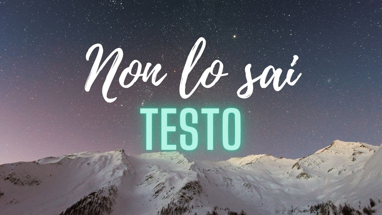 Lo Sai Debbo Riperderti E Non Posso Non lo sai - testo - lyrics - Shiva - YouTube