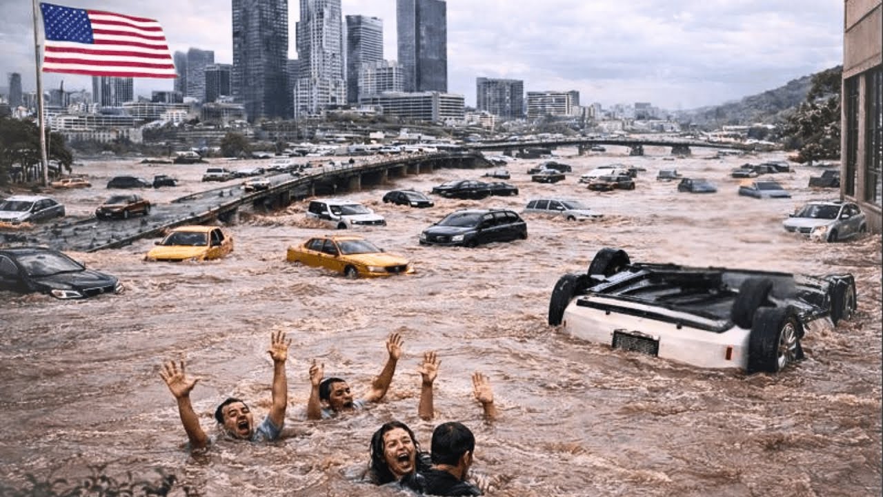 CHAOS in Southern California! Flash Floods Bury Los Angeles Streets, Homes and Vehicles Vanish