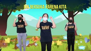 Lagu Sekolah Minggu Tuhan Allah di Tengah Kita (Lirik \u0026 Gerakan)