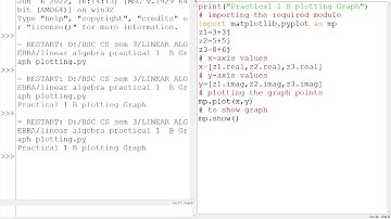 Linear algebra using python practical 1B plotting a graph |Sem 3| BSC CS | Mumbai university