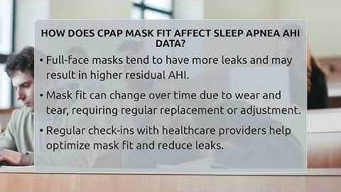 How Does CPAP Mask Fit Affect Sleep Apnea AHI Data? - Sleep Apnea Support Network