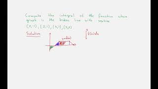 Calculus for life sciences - Problem of the day - 71 - An Integral As Signed Area