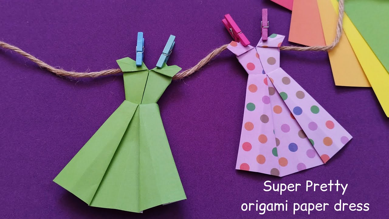 Origami Dress 👗 - The easiest way to make the most beautiful origami ...