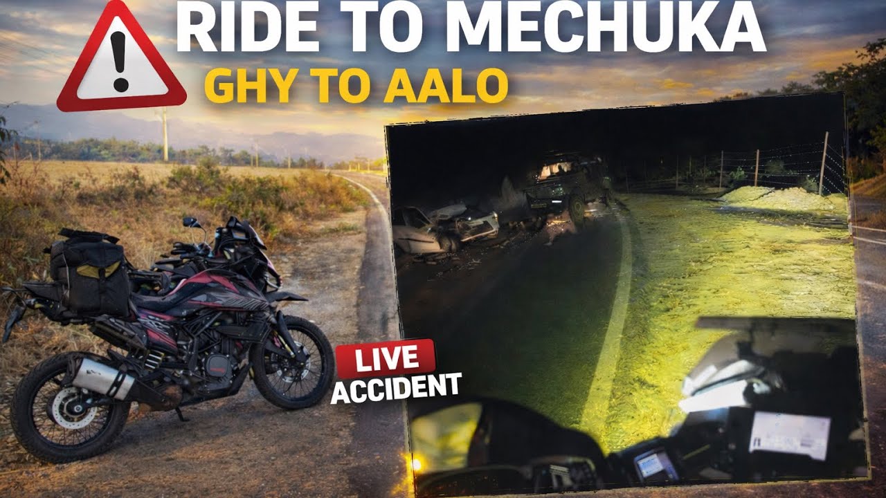 Live Accident on Guwahati–Aalo Road 😱 | Mechuka Bike Ride  | Ep 1
