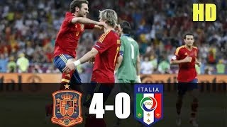 ملخص مباراة اسبانيا vs ايطاليا 4-0 | نهائي كاس اوروبا 2012 | جنون عصام الشوالي HD