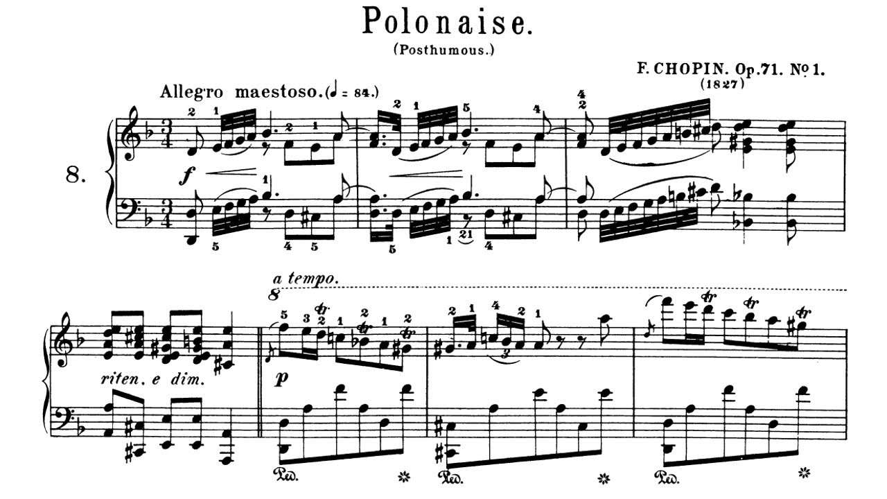 F. Chopin - Polonaise Op. 71 No. 1 in D minor