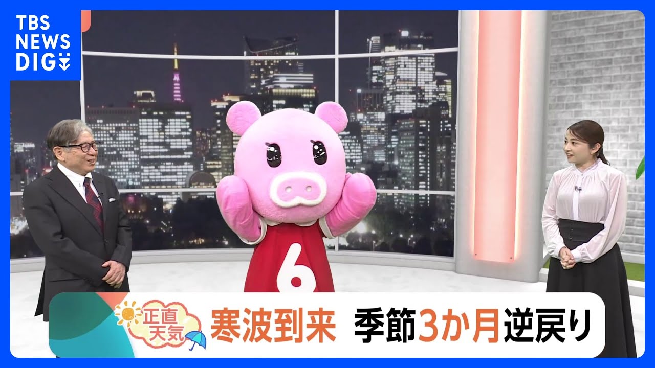 【1月17日 関東の天気】寒波到来 季節3か月逆戻り｜TBS NEWS DIG