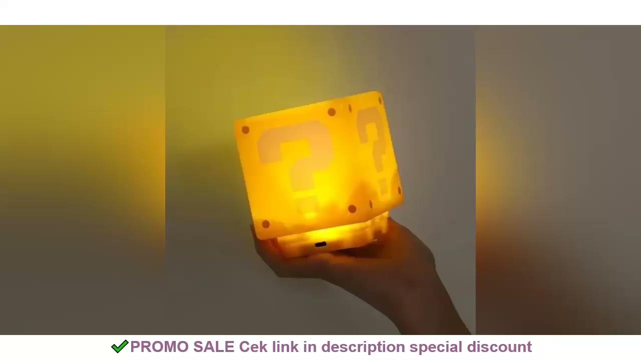 LED Question Mark Brick Night Light With Music USB Charging Desk Lamp Light Birthday X-mas Gifts