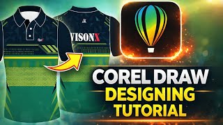 CorelDRAW Jersey Design Tutorial | Sports T-Shirt Design Full Process 🔥
