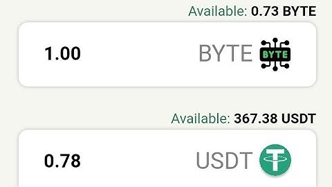 Byte Blockchain update: you can now swap your byte token to  usdt now. and do this