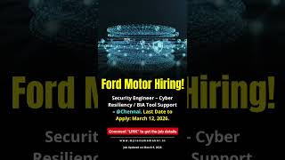 Security Engineer Hiring in Chennai Hybrid | Cyber Resiliency BCP DR role | Apply before March 12