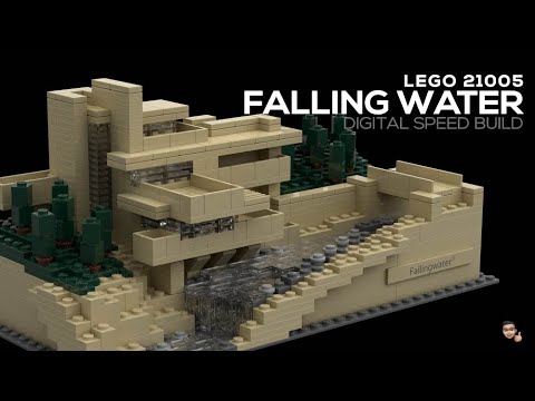 Lego Architecture - Falling Water (21005) Digital Speed Build - YouTube
