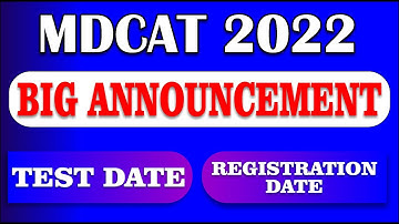 PMC MDCAT 2022 Registration Date PMC MDCAT 2022 | PMC MDCAT Registration Date | PMC MDCAT Test Date