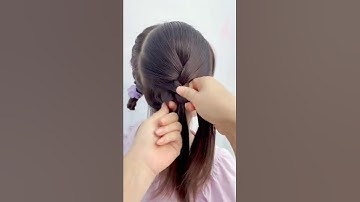 Cách Buộc, Kẹp Tóc Cho Bé Gái |Cách Tết tóc cho bé gái đi học đi chơi #4 | #shorts