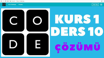 CODE.ORG KURS 1 DERS 10 CEVAPLARI