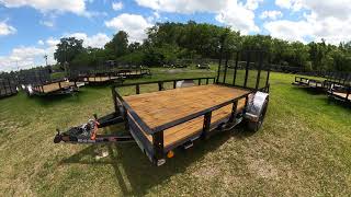 L09272-7X12 PJ Trailers 77 in. Single Axle Channel Utility (U7) Utility Trailer
