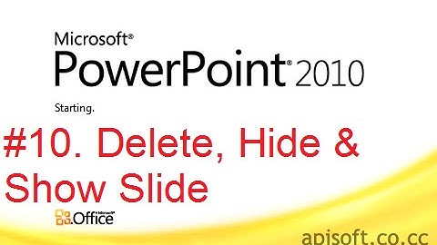 #10 MS PowerPoint Tutorial 2010 in Hindi/Urdu :  Delete Slide Duplicate Slide & Hide Slide