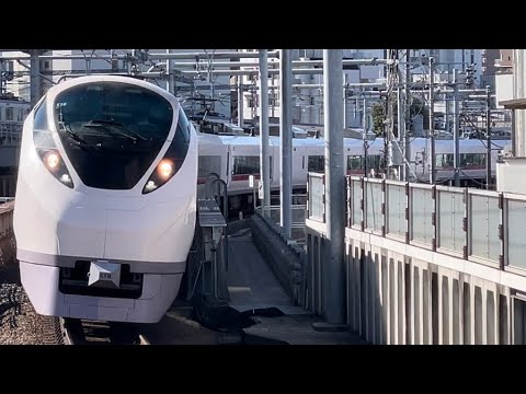 【4K高画質】E657系ｶﾂK16編成が南千住駅1番線を通過するシーン（2023.2.9.10:37）