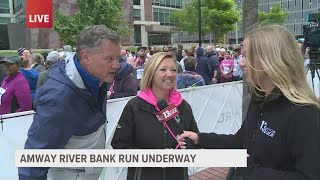 The annual Amway River Bank Run is underway in Grand Rapids