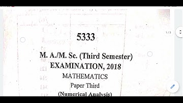 numerical analysis || maths. m.sc / m.a || previous year paper || iamsinu01