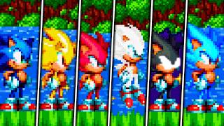 Evolution Of Sonic Forms In Sonic Mania Dark,Super,Ultra Instinct,Lighting And More