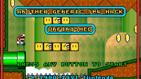 SMW Standard Easy romhack Another Generic SMW Hack (On Snes9x Emulator)