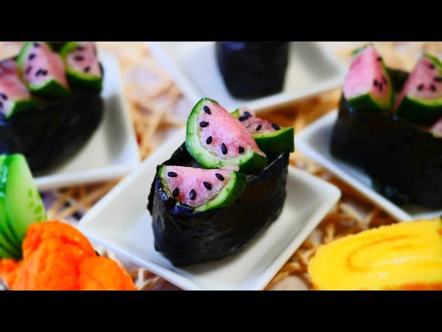 Watermelon Gunkan Maki Sushi スイカ軍艦巻き寿司