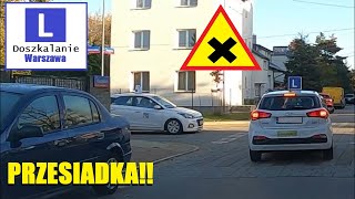 Dwa egzaminy oblane w jednym momencie! | wymuszenie pierwszeństwa przejazdu |  Doszkalanie Warszawa