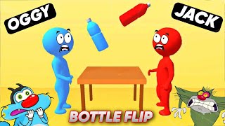 Oggy And Jack Playing Bottle Flip Challenge In Bottle Flip Clash Game screenshot 3