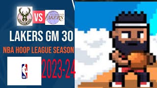 Rookie's BIG PERFORMANCE LEADS LA (LAKERS VS. BUCKS ) NBA Hoop League Season 2023-24 GM 29