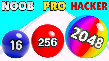 Ball Run 2048❌❌NOOB vs PRO vs Hacker🔥🔥Walkthrough Max Gameplay TE1411