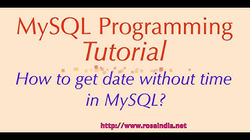 How to get date without time in MySQL?
