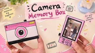 A memory box that looks Like a camera? #giftideas #diy #PaperCraft #keepsakebox #personalizedgifts